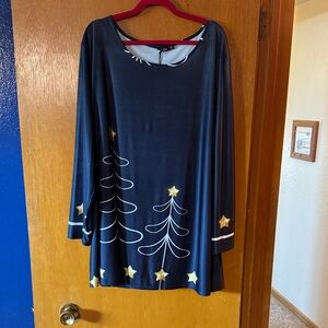 Lily Navy Blue Tunic with Gold Star Accents